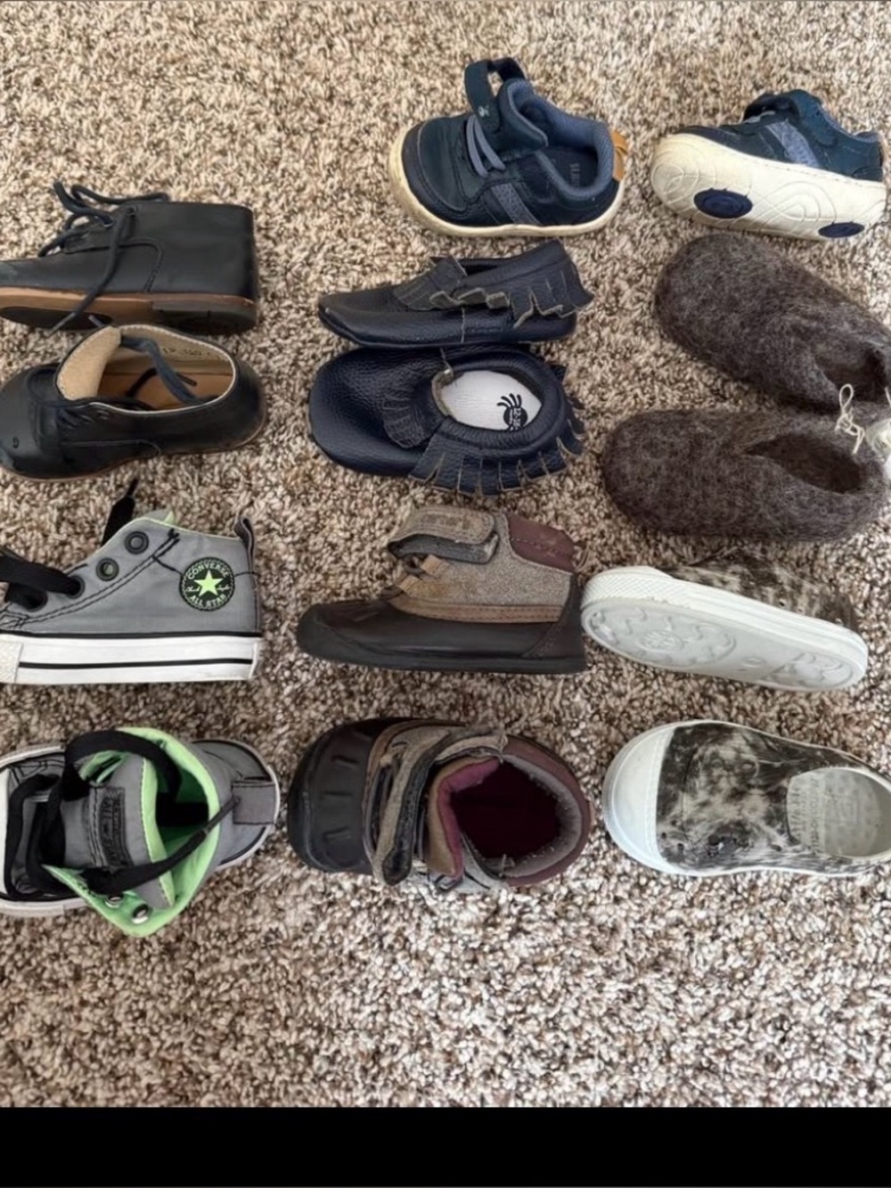 Baby boy shoe lot sizes 3-4 8 pairs